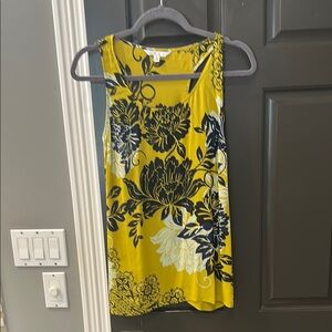 CAbi Yellow and Black Sleeveless Sundress